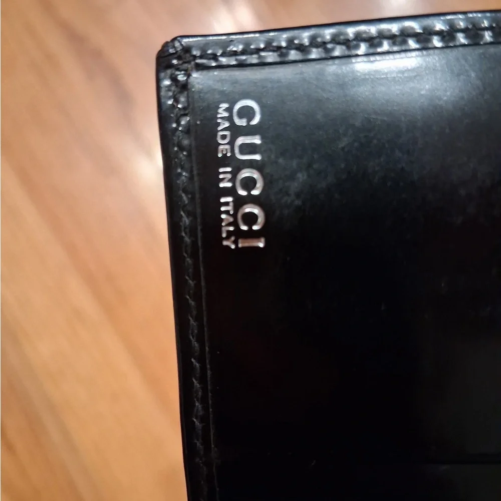 Vintage Gucci Black Patent  Lether  Wallet EUC - Picture 6 of 7